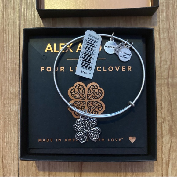Alex and Ani Four Leaf Clover Bracelet NWT - Picture 2 of 8